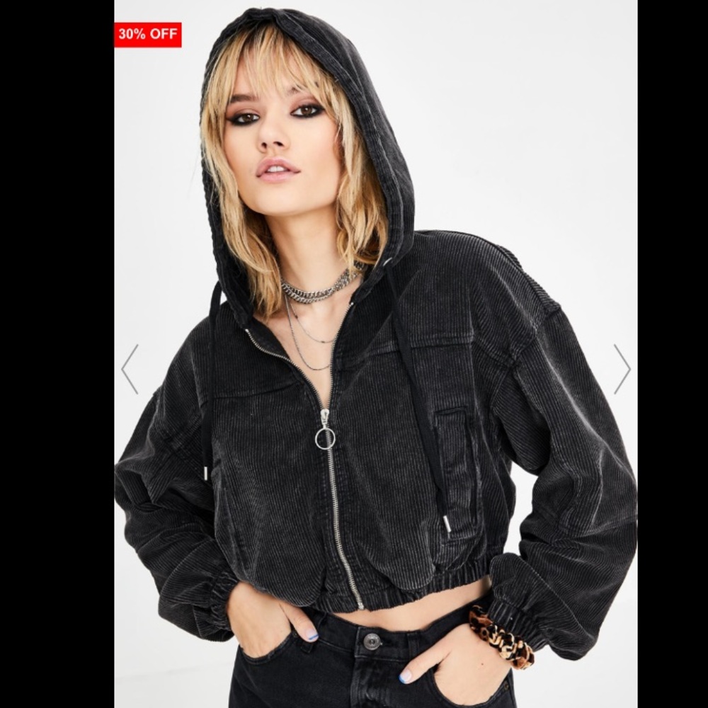 ISO Bdg Corduroy Cropped Hoodie